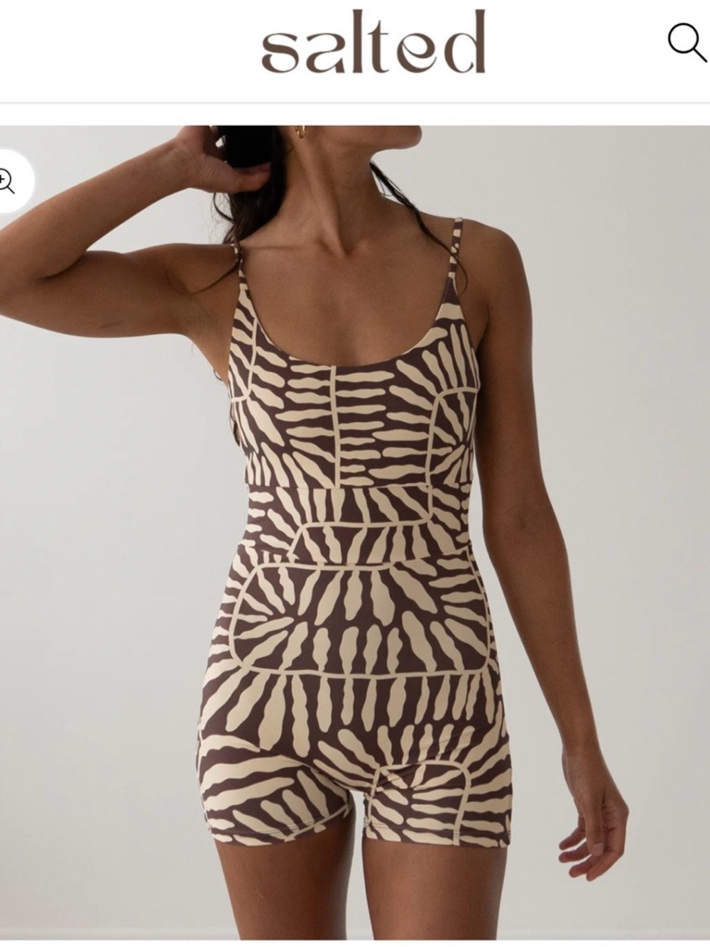 SALTED ACTIVE SWIM BODY SUIT CORAL SANDS M NWT *Price Firm*